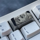 2U Backspace Titanium Alloy Artisan Keycaps Precision Pointillism for Mechanical Keyboard -Anya